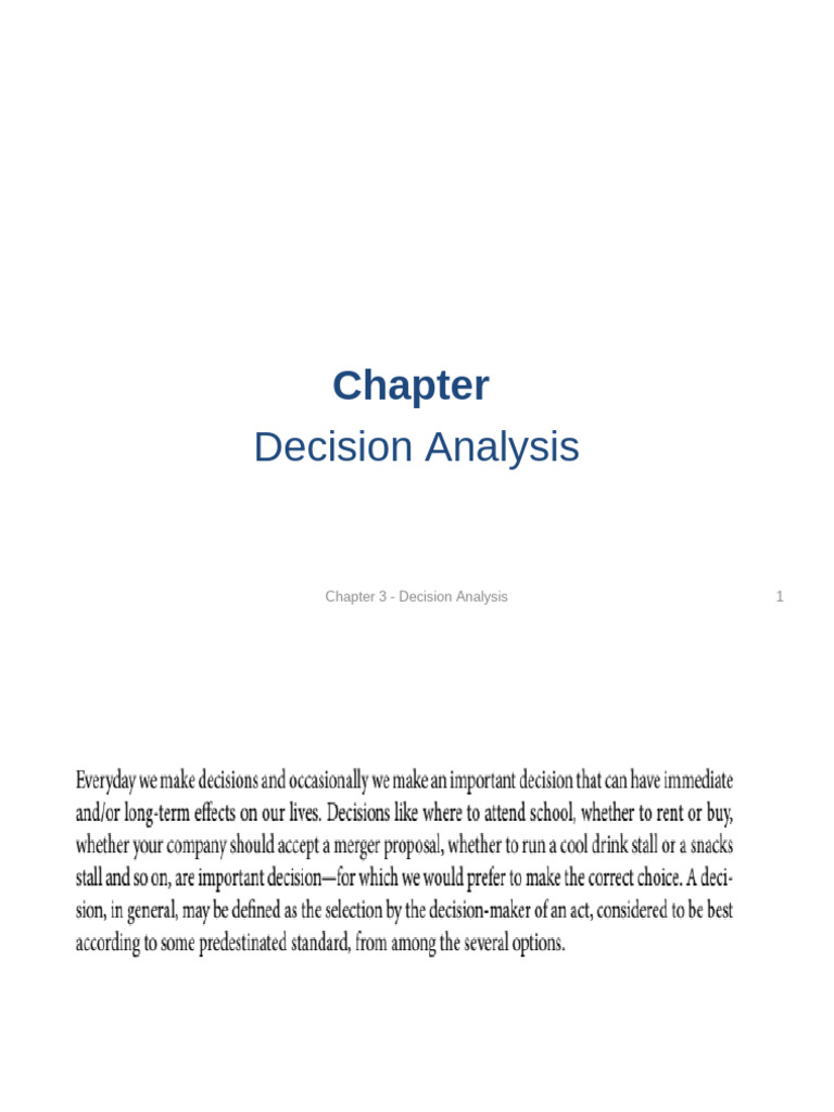 Decision Analysis Techniques Explained | PDF | Economics Of Uncertainty ...