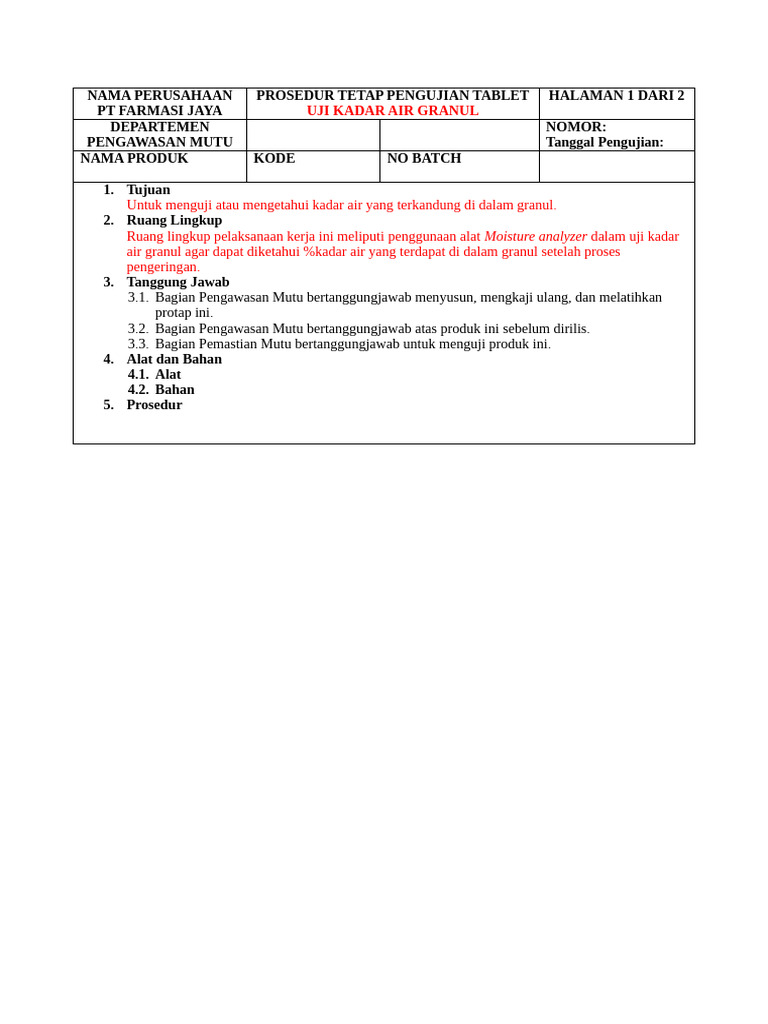 Template Protap | PDF