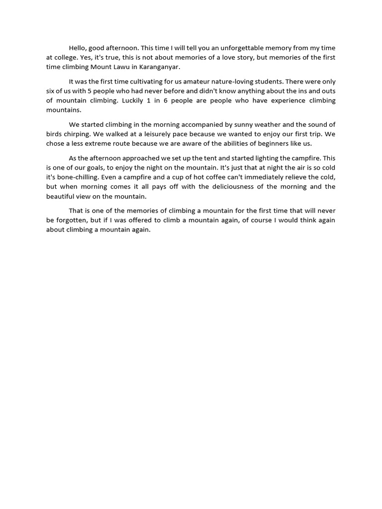 Tugas 5 Unforgettable Memories | PDF