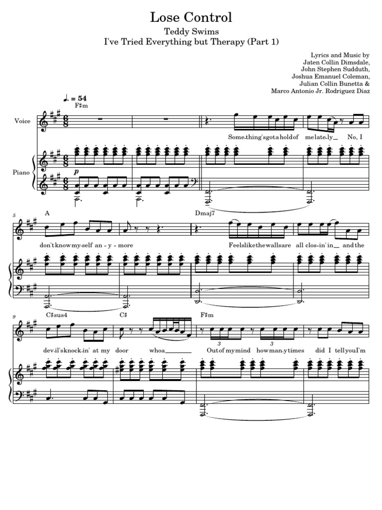 Lose Control Lyrics and Music | PDF
