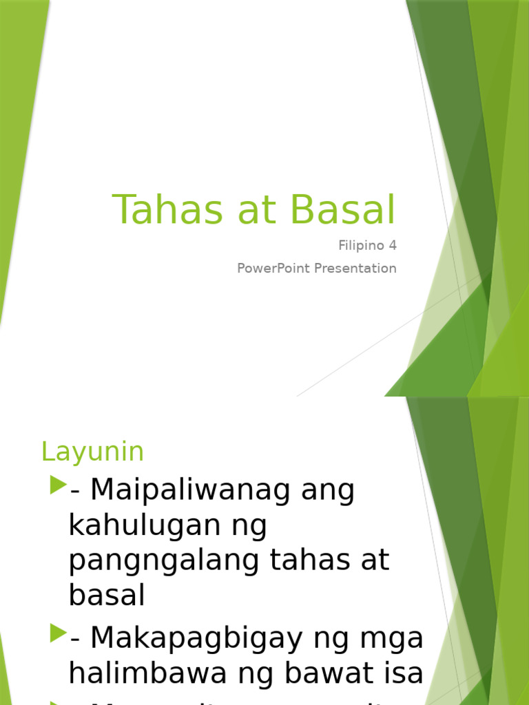 Tahas at Basal Filipino4 | PDF