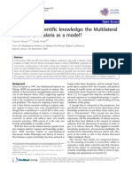 Africanizing Scientific Knowledge: The Multilateral Initiative On Malaria As A Model?