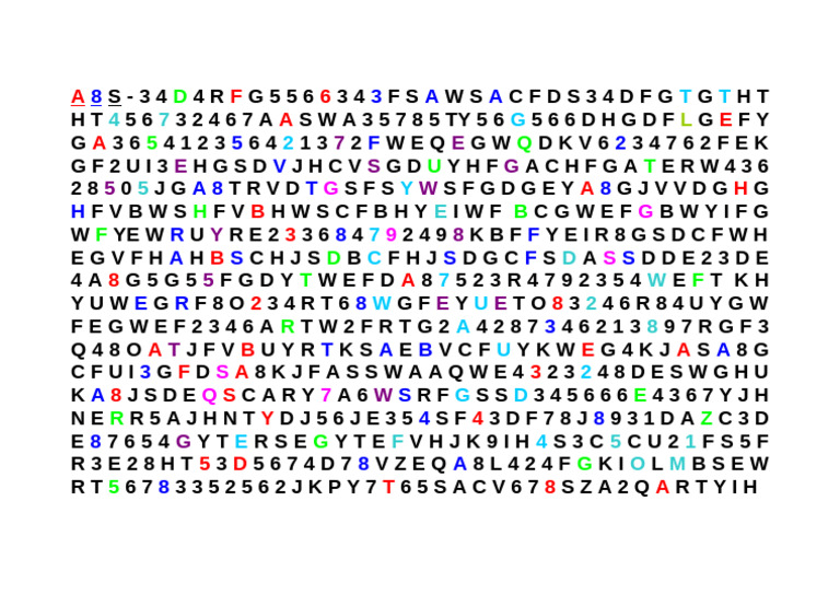 Random Alphanumeric Sequence Analysis | PDF