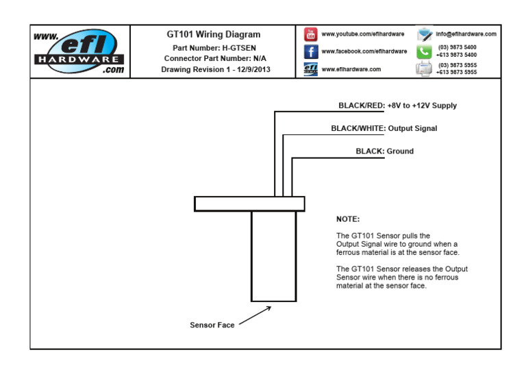 GT101 Sensor Wiring Guide | PDF