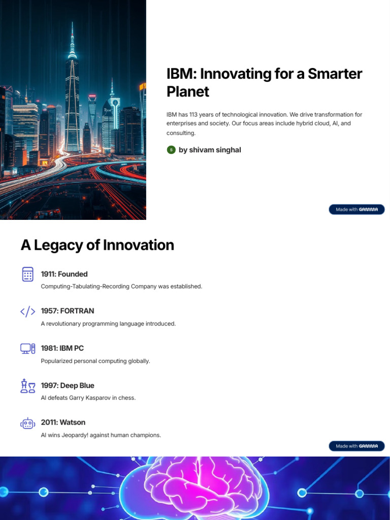 IBM's Smarter Planet Innovations | PDF | Ibm | Artificial Intelligence
