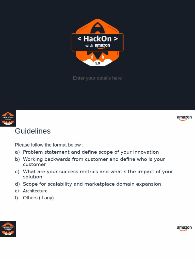HackOn - Season 5 Submission Template | PDF