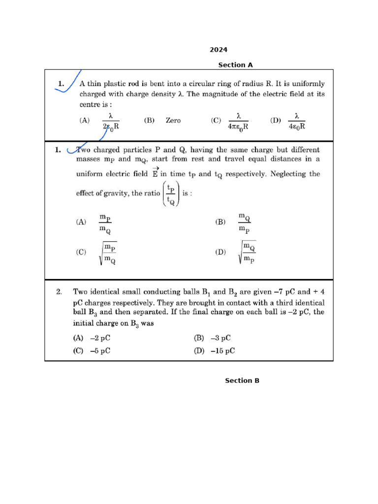 2024 Section A | PDF