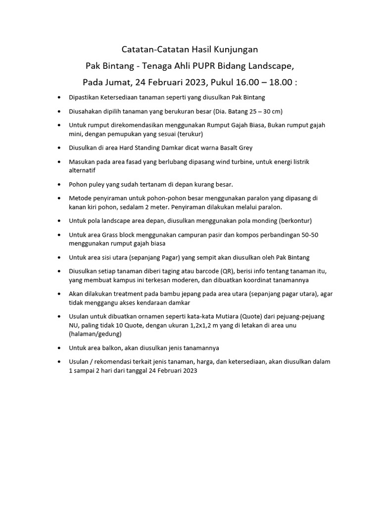 Catatan Ta Landscape Pupr | PDF