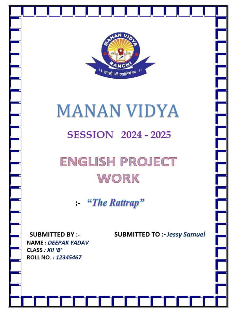Rattrap Project File for Class 12 | PDF | Narrative | Selma Lagerlöf