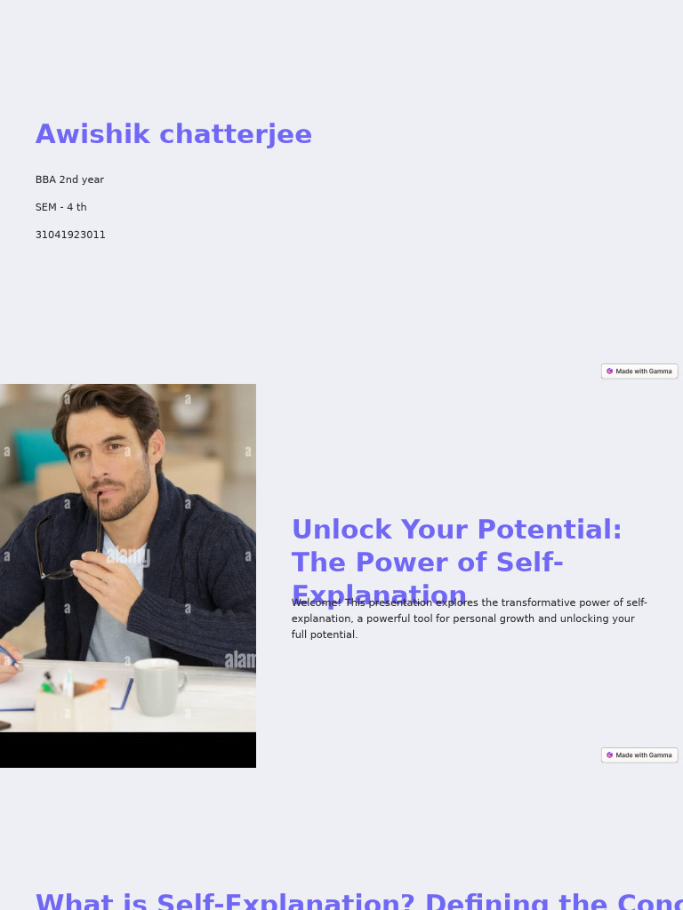 Unlock Your Potential The Power of Self Explanation | PDF | Learning ...