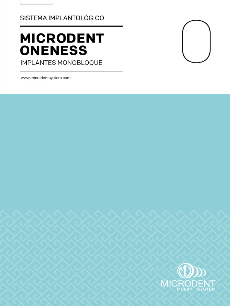 Implantes Monobloque Microdent Oneness | PDF | Implante dental