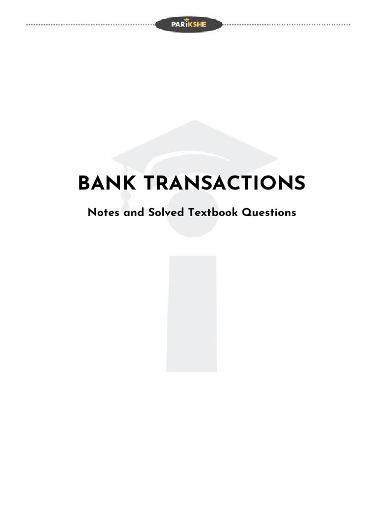 EM-Bank Transactions-Notes and Textbook Exercises-Solved | PDF | Banks ...