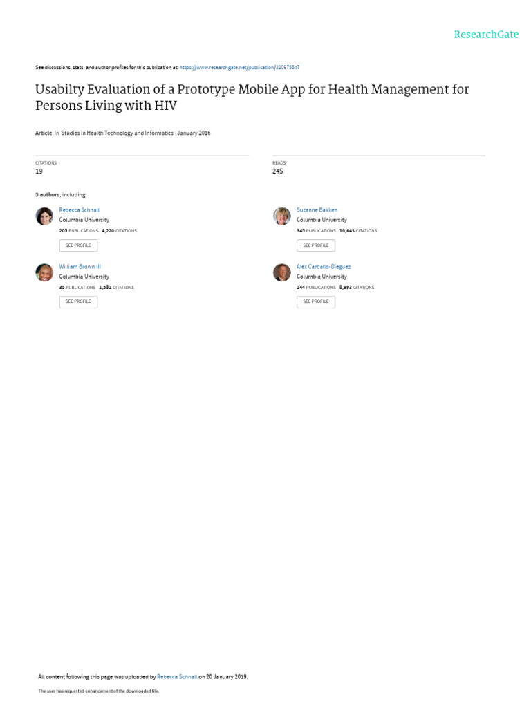 Usabilty Evaluationofa Prototype Mobile Appfor Health | PDF | Usability ...