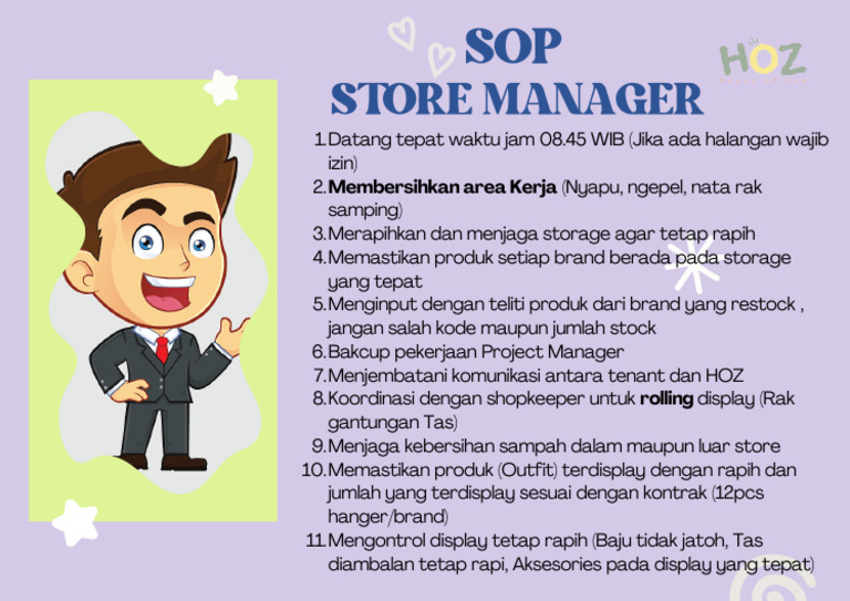 SOP Tugas Store Manager Efektif | PDF