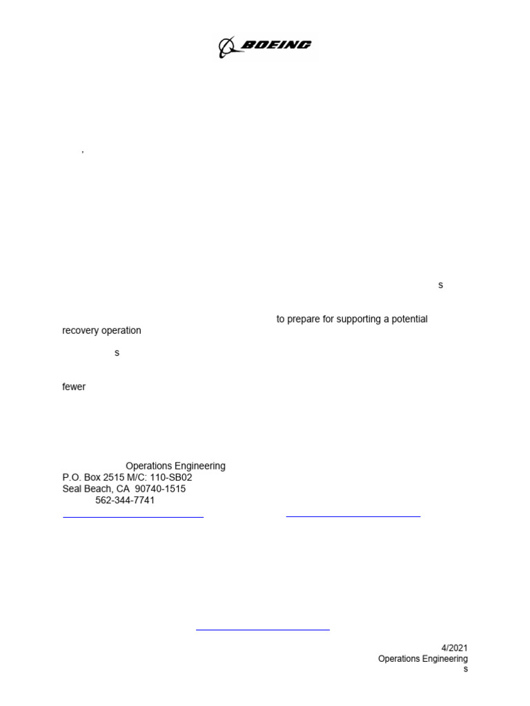 Aircraft Recovery Preparation Guide | PDF | Airplane | Aircraft
