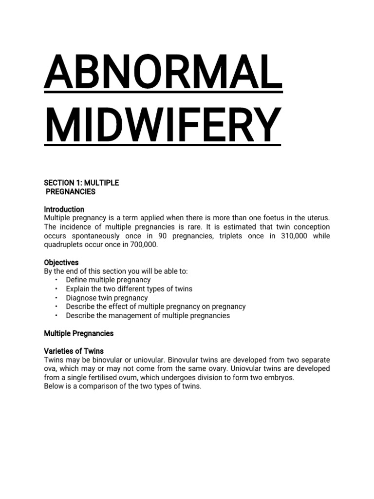 Managing Multiple Pregnancies | PDF
