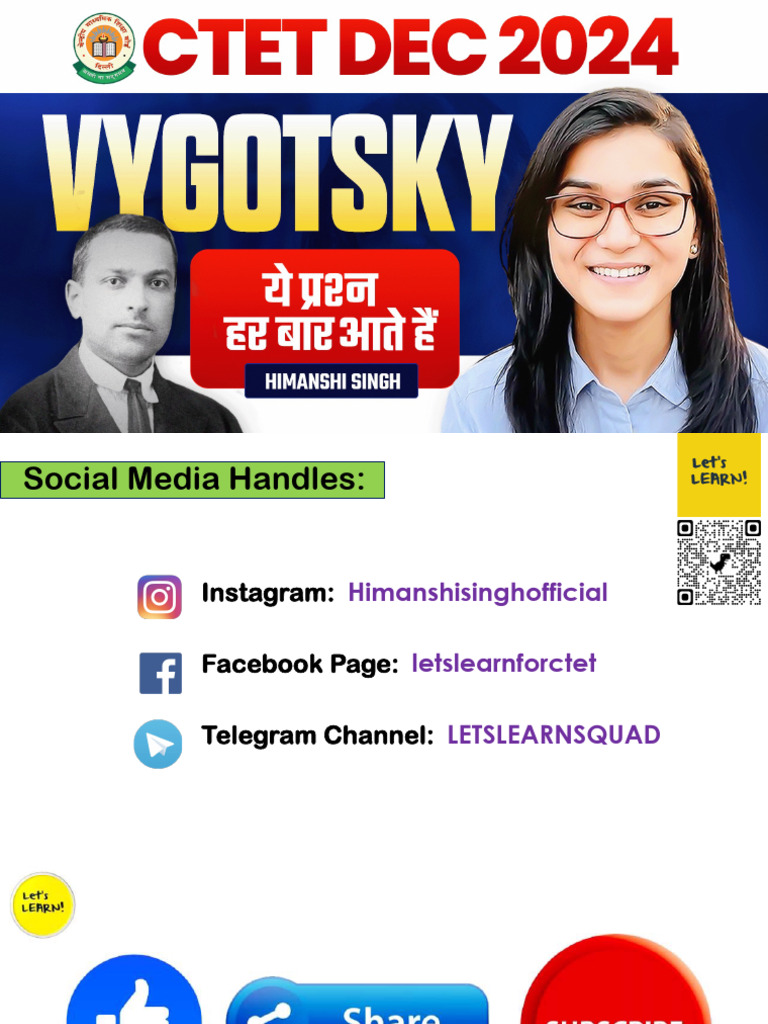 CTET Dec 2024 Vygotsky Questions 2 | PDF
