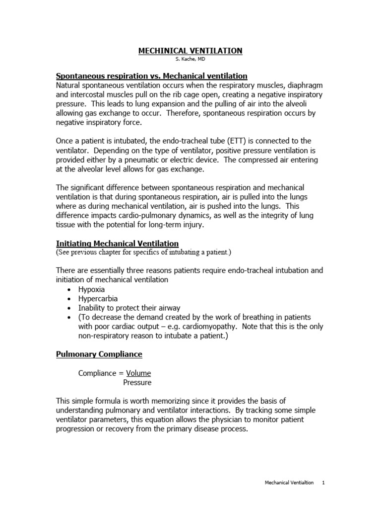 Understanding Mechanical Ventilation | PDF | Breathing | Respiratory System