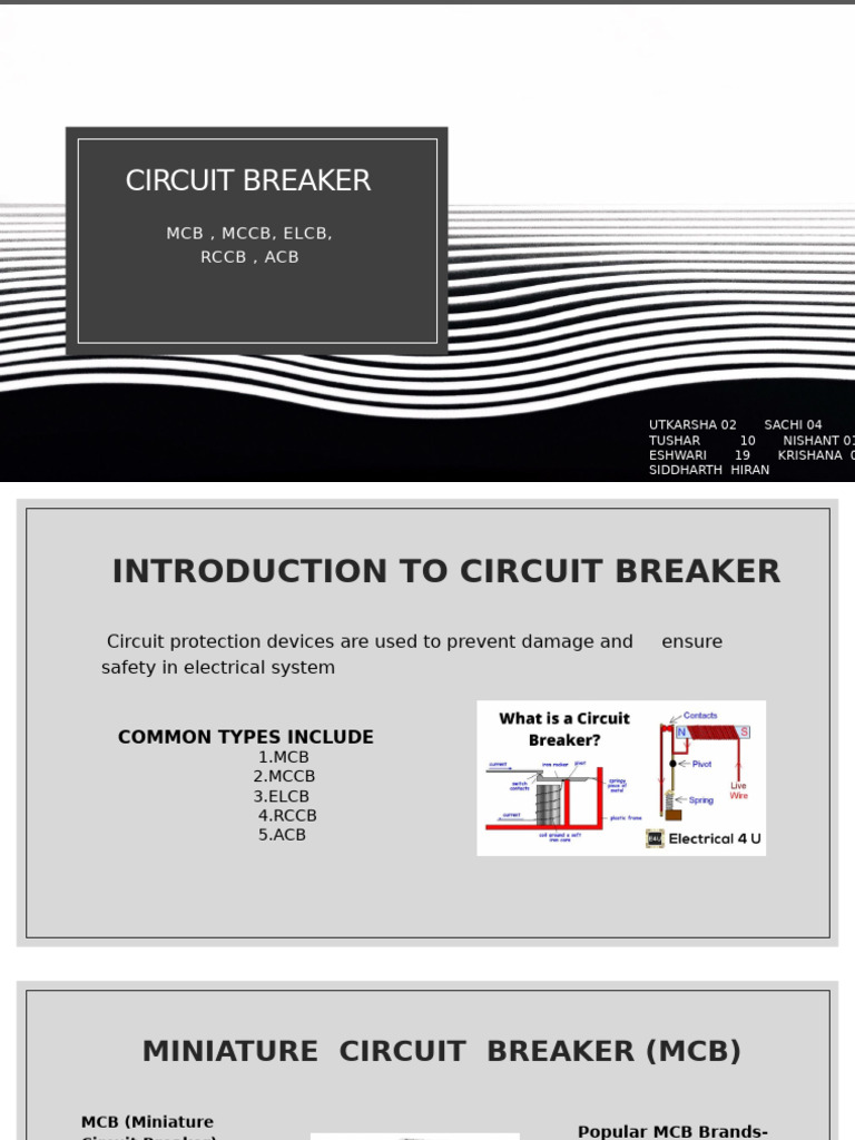 Types of Circuit Breakers Explained | PDF | Power Engineering | Equipment