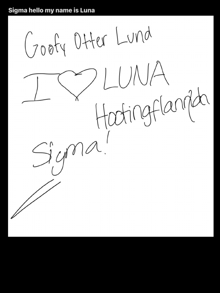 Sigma Hello My Name Is Luna | PDF