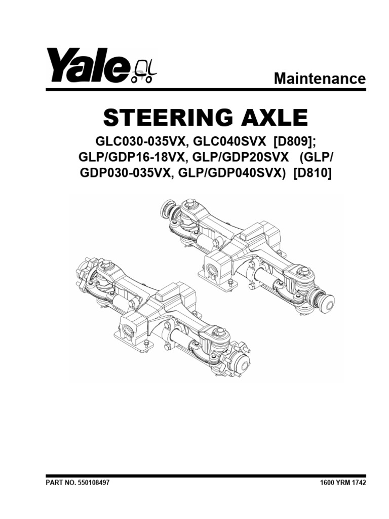 Steering Axle Maintenance Guide | PDF | Axle | Piston