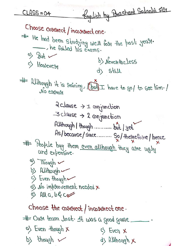 Conjunction 04 - Hand-Written Notes | PDF