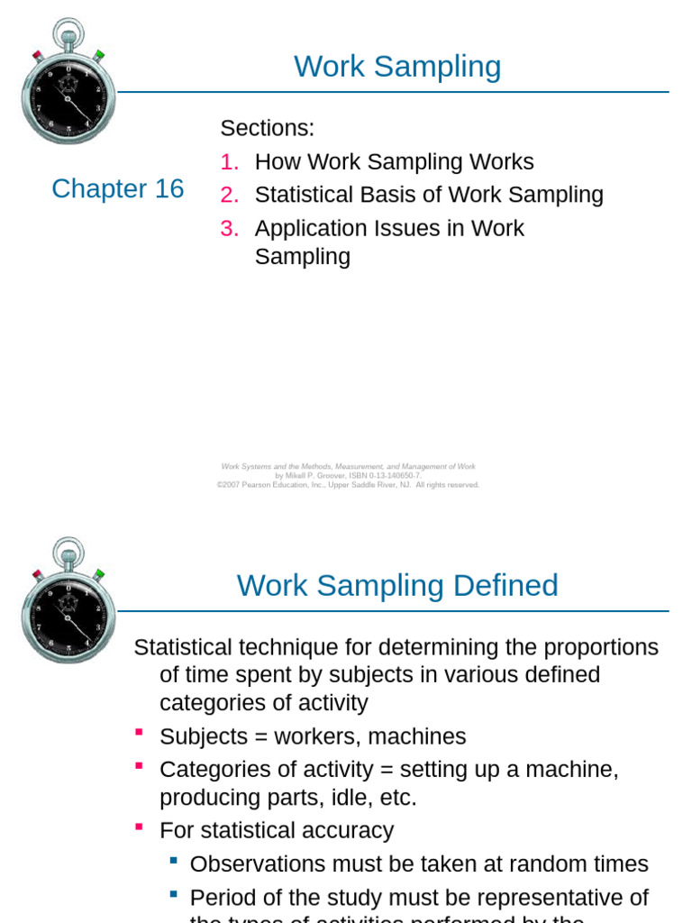 Ch16 Work Sampling | PDF | Confidence Interval | Sampling (Statistics)