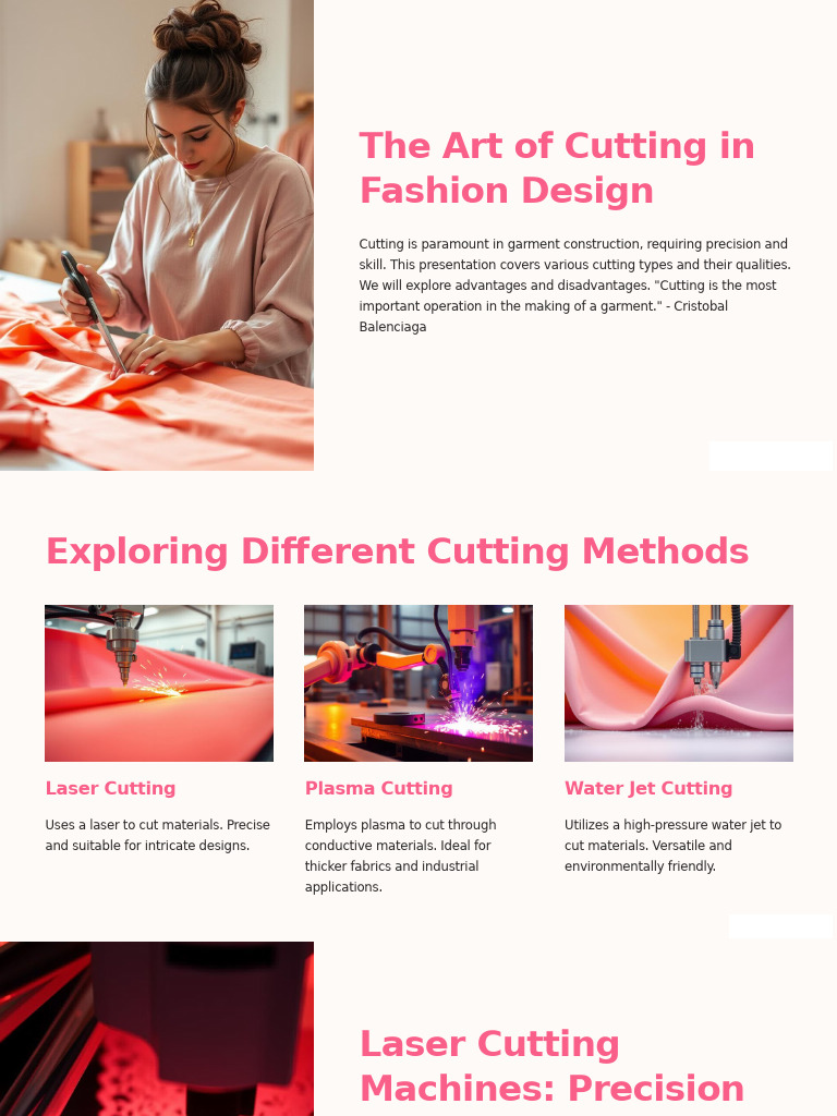 Cutting Methods in Fashion Design | PDF | Textiles | Automation