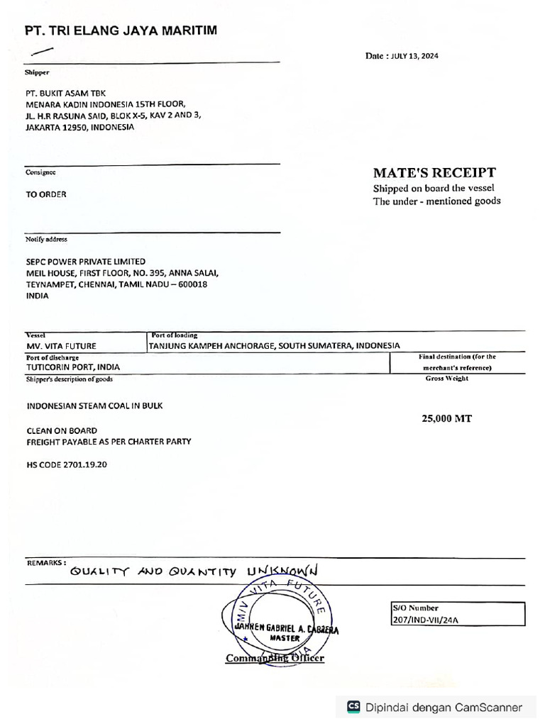 Mates Receipt | PDF