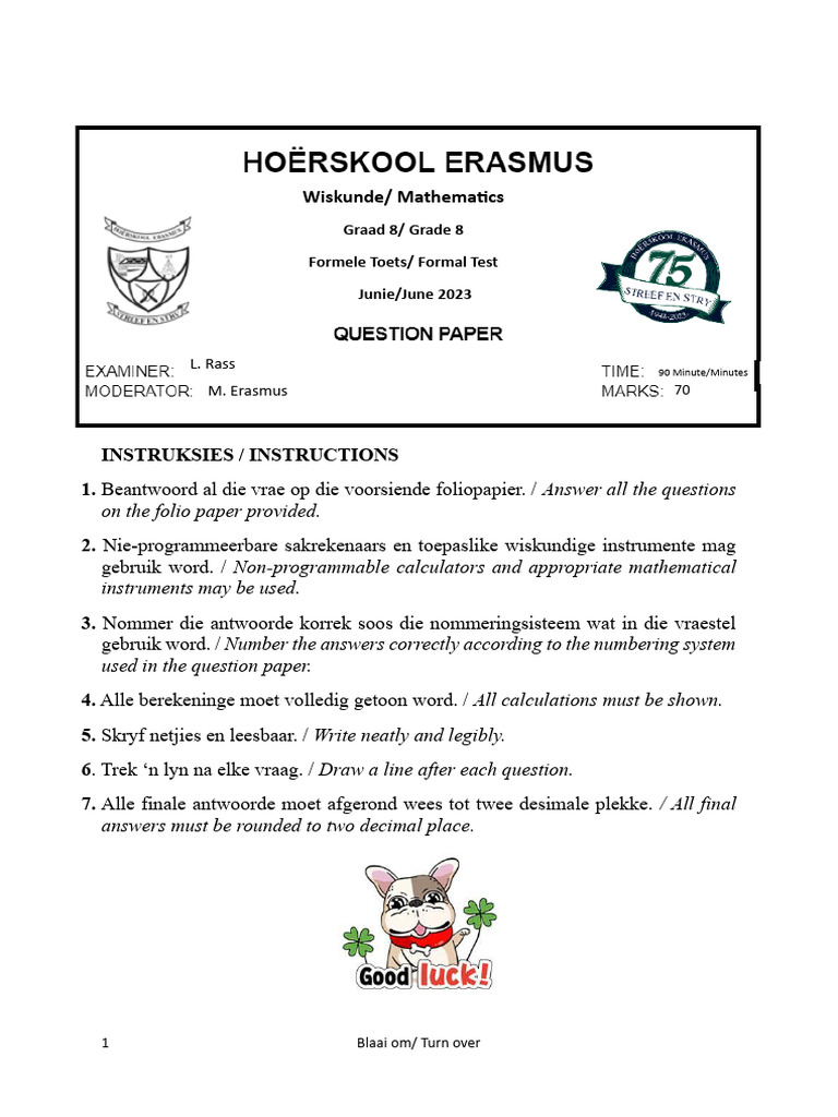 Finale Informal Test June | PDF