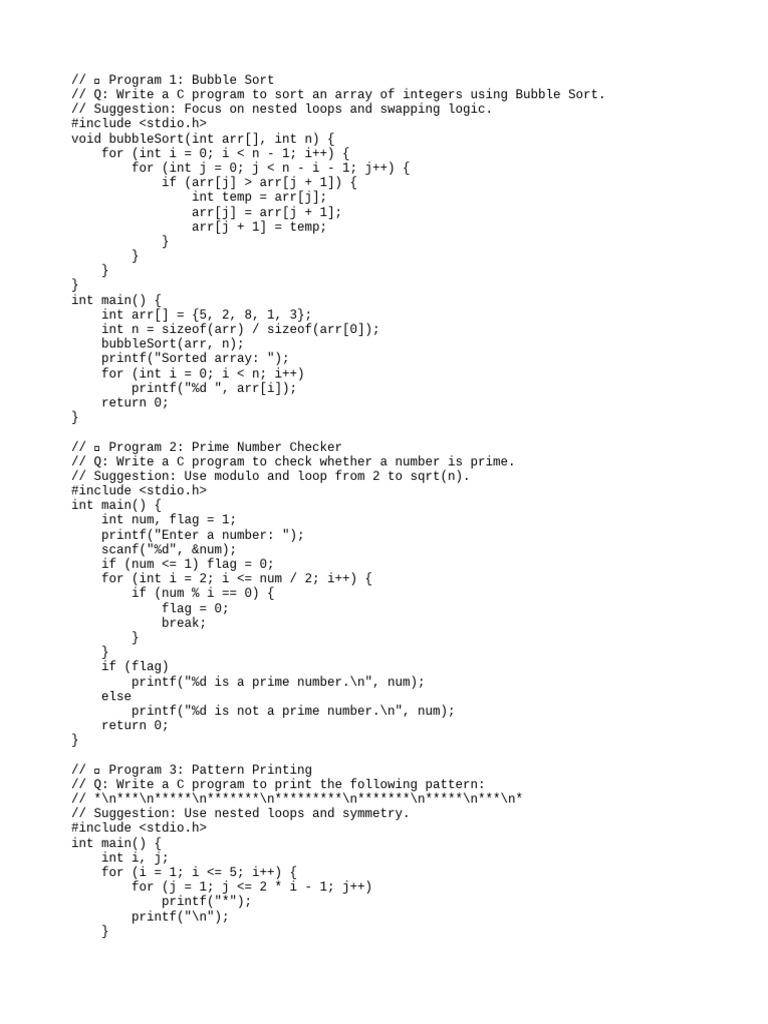 C Programming Examples and Exercises | PDF | Integer (Computer Science ...