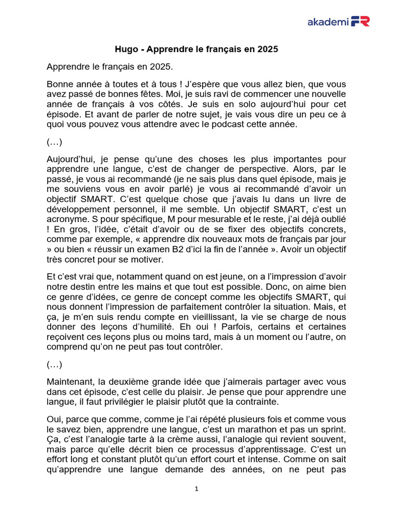 Apprendre le français avec plaisir en 2025 | PDF | Apprentissage