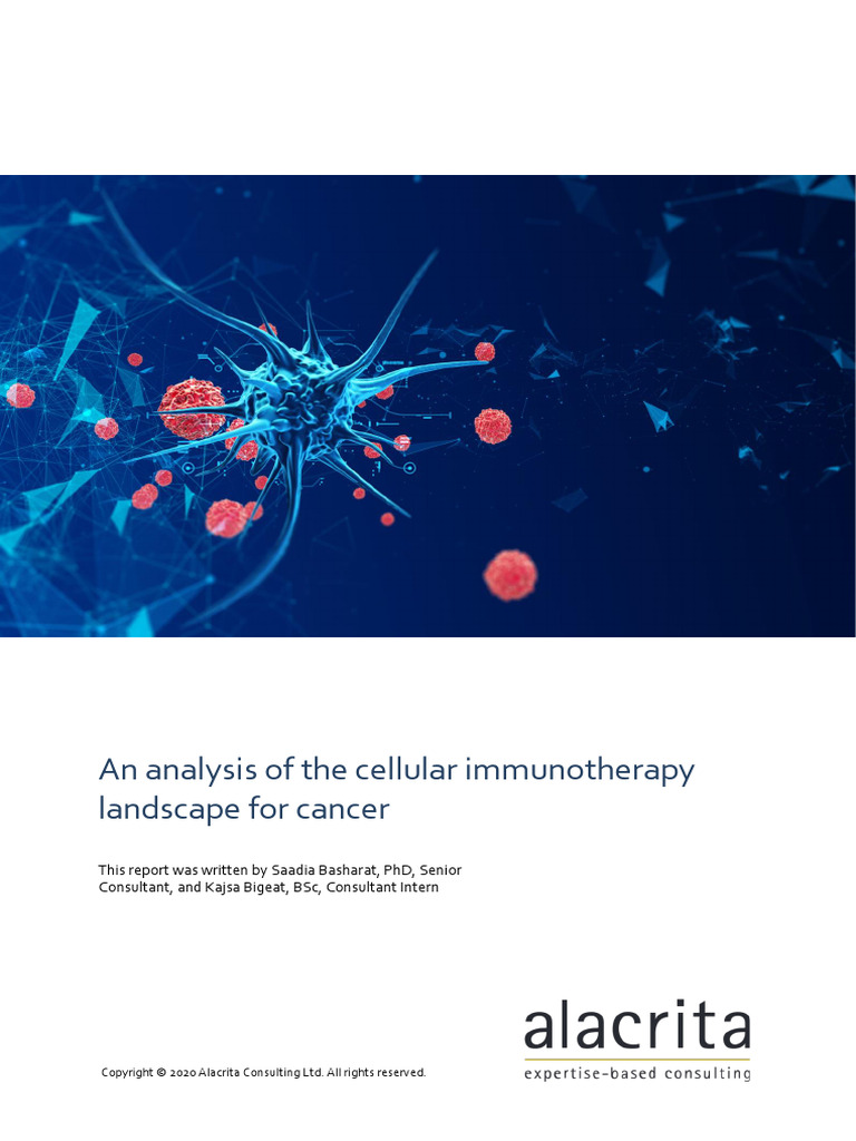An Analysis of The Cellular Immunotherapy Landscape For Cancer ...