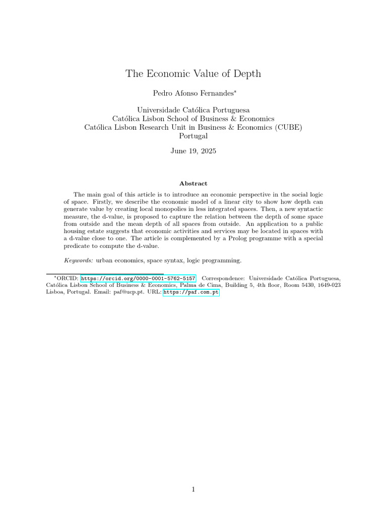 Economic Value of Spatial Depth Analysis | PDF