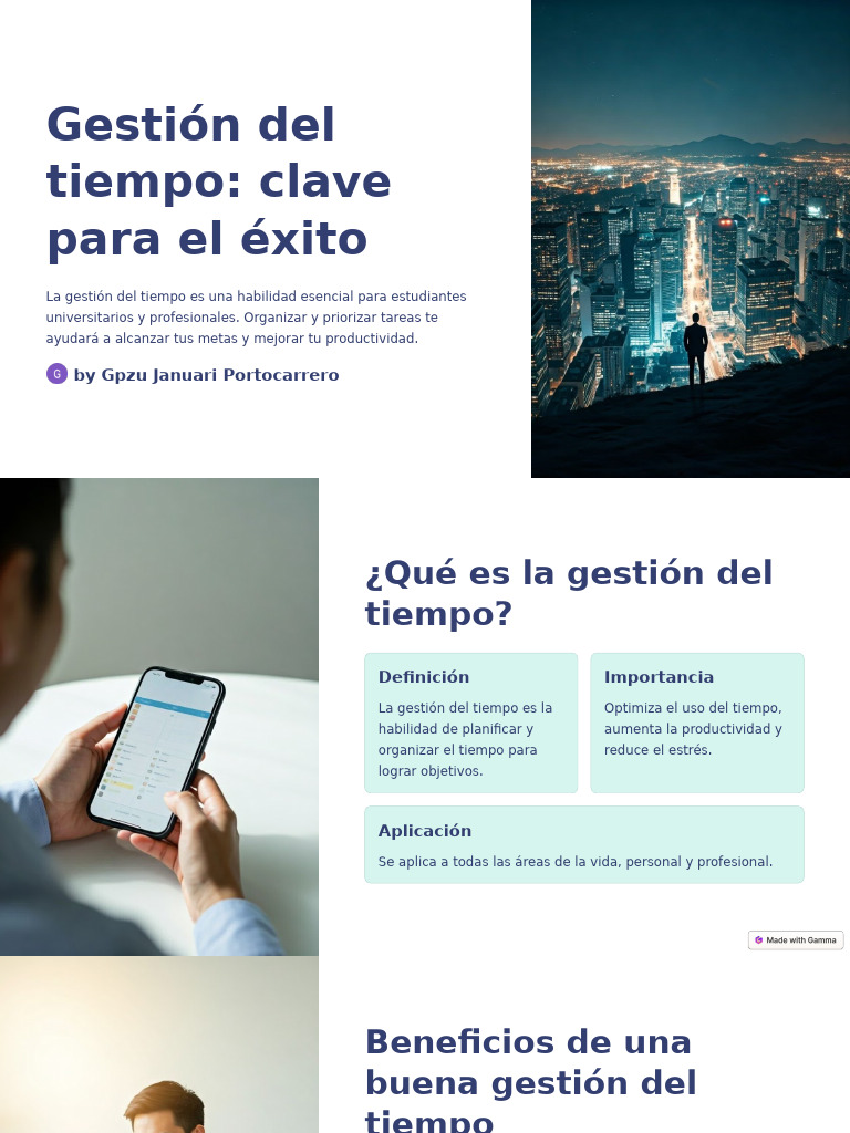 Claves para una Gestión Efectiva del Tiempo | PDF | Gestión del tiempo ...