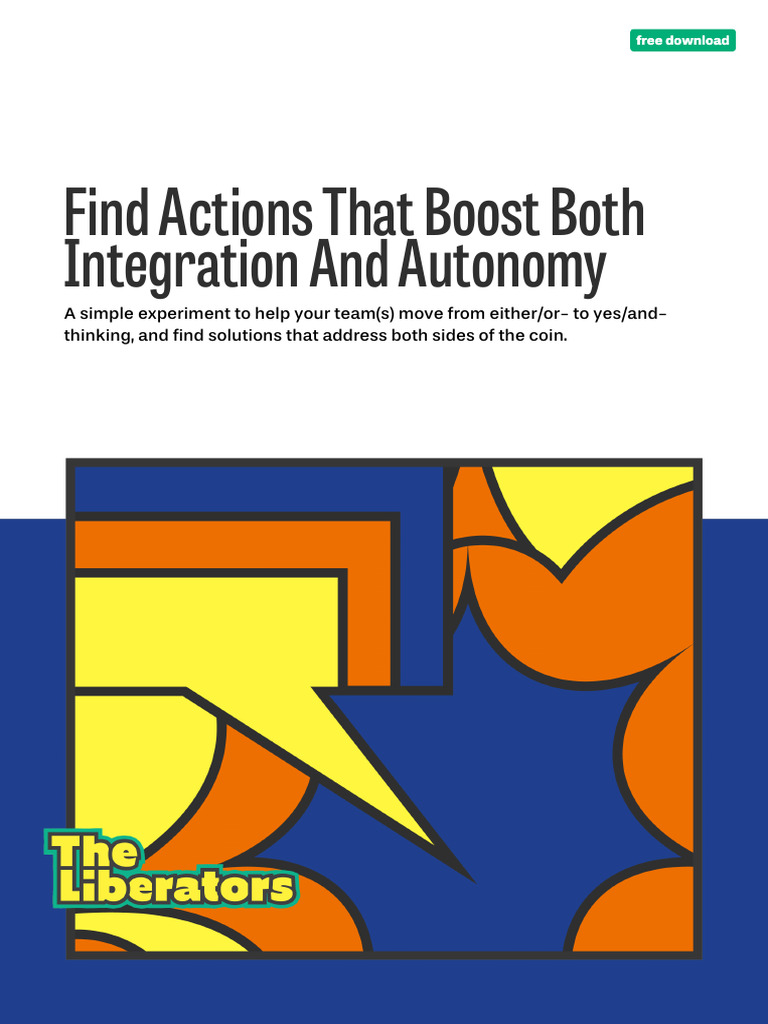 Boosting Integration and Autonomy in Teams | PDF