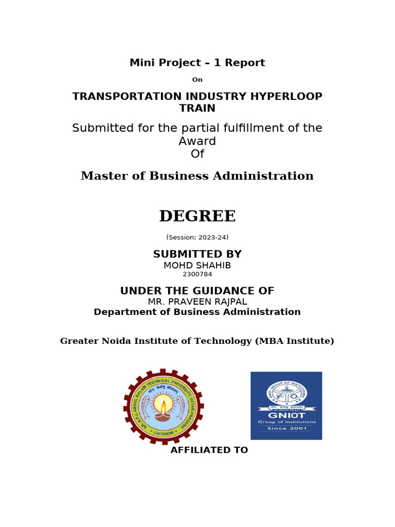 Hyperloop Train in Transportation Industry | PDF | Hyperloop | Transport