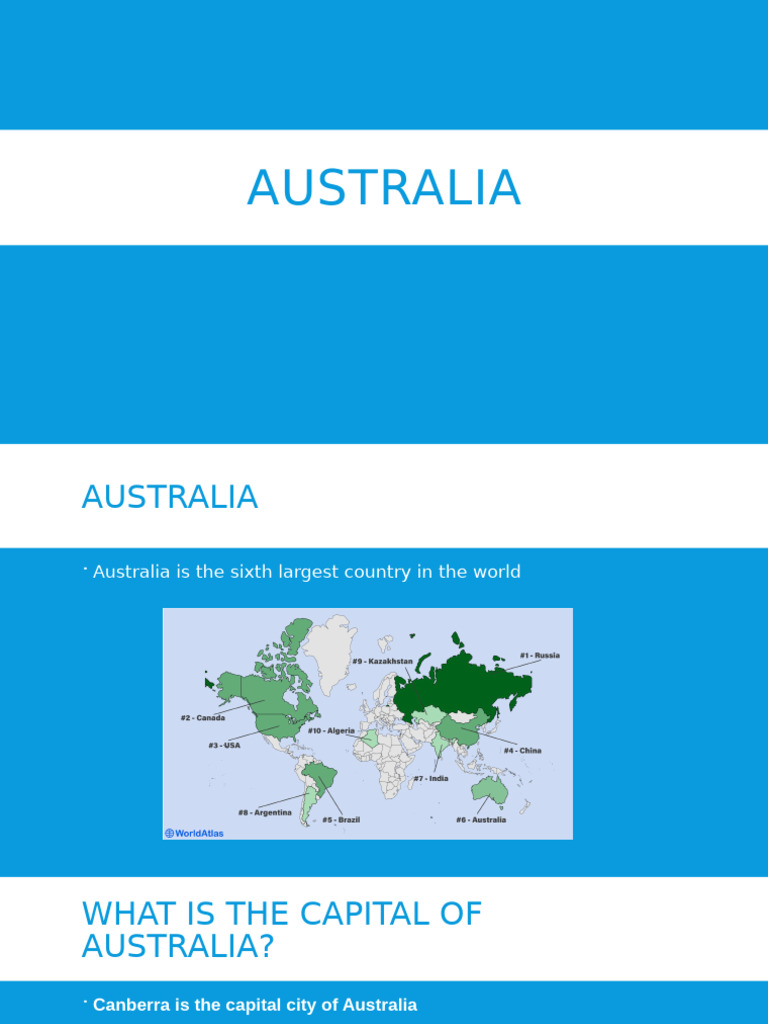Australia: Capital, Cities, and Wildlife | PDF