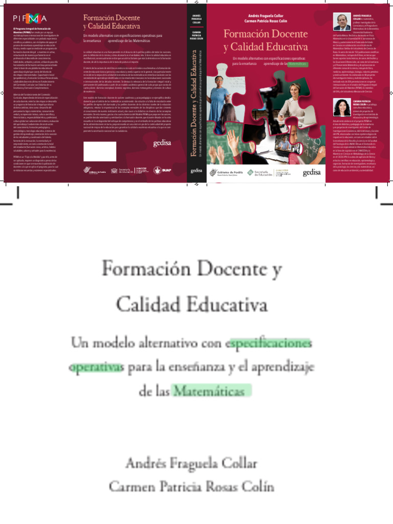 Especificaciones para la Formación Docente | PDF | Enseñando | Maestros