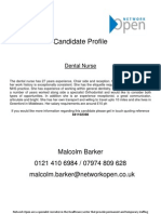 Candidate Profile: Malcolm Barker 0121 410 6984 / 07974 809 628 Malcolm - Barker@networkopen - Co.uk