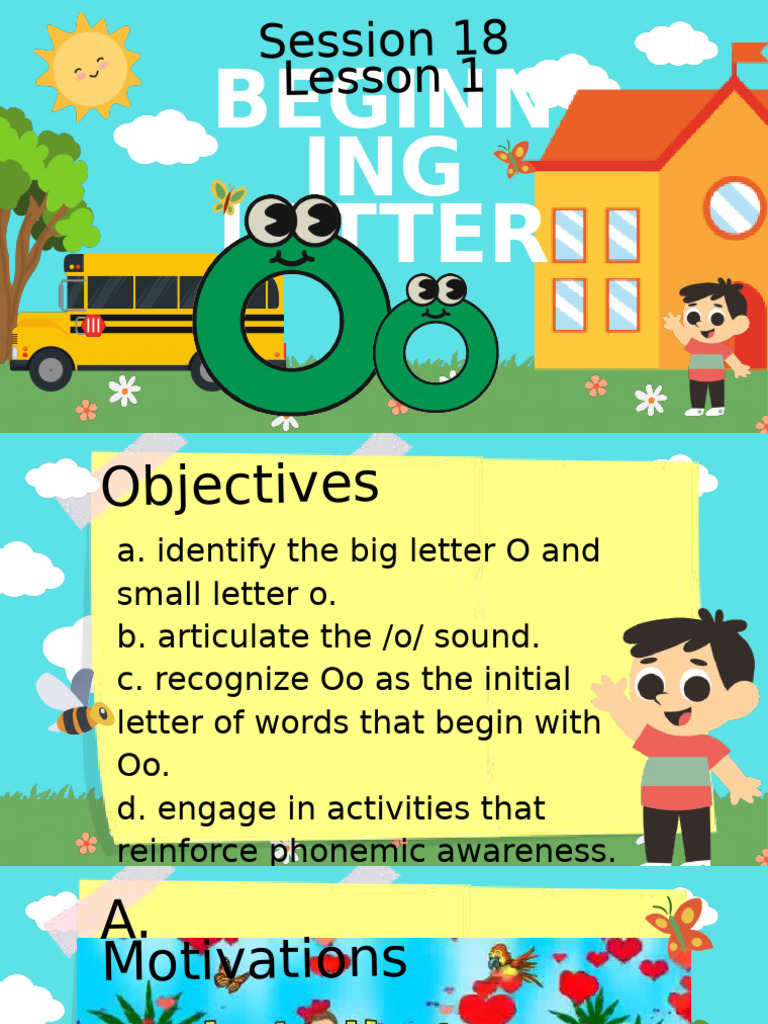 Session 18 Lesson 1 Beginning Letter Oo | PDF