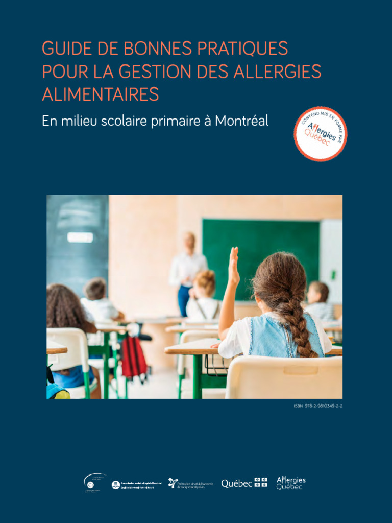 Gestion des allergies alimentaires en école | PDF | Hygiène des mains ...