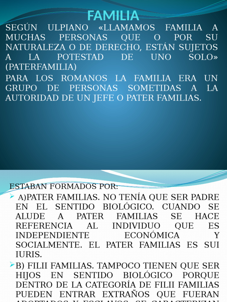 Estructura y Poder en la Familia Romana | PDF | Parentesco | Justicia