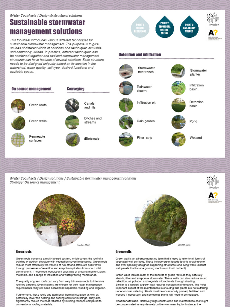 Sustainable Stormwater Management Techniques | PDF | Stormwater ...