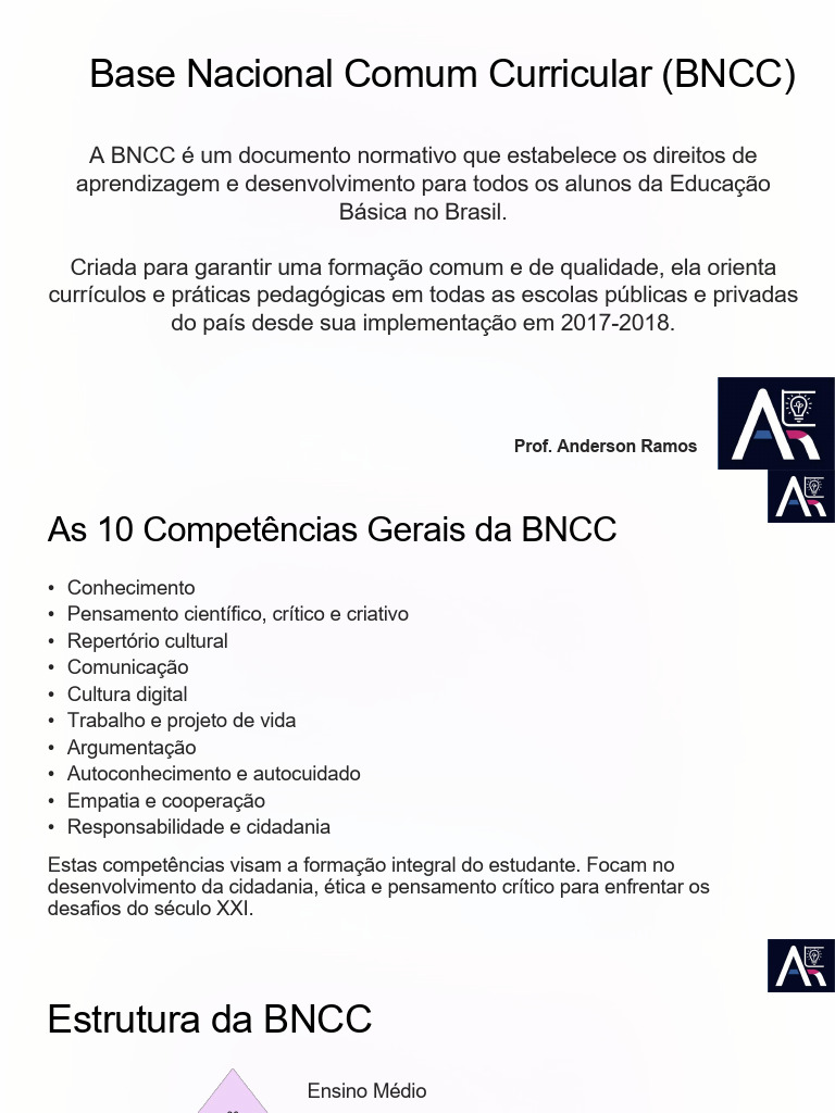 AULA ABERTA - Base Nacional Comum Curricular BNCC | PDF | Pré-escola ...