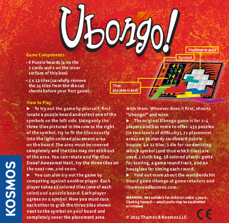 Ubongo Rules | PDF