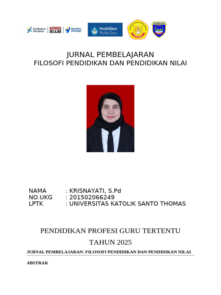 Jurnal Pembelajaran Filosofi Pendidikan | PDF