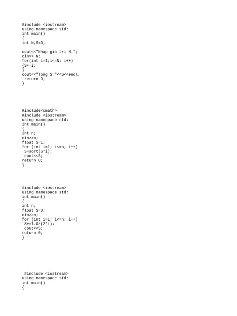 C++ Program Examples for Beginners | PDF