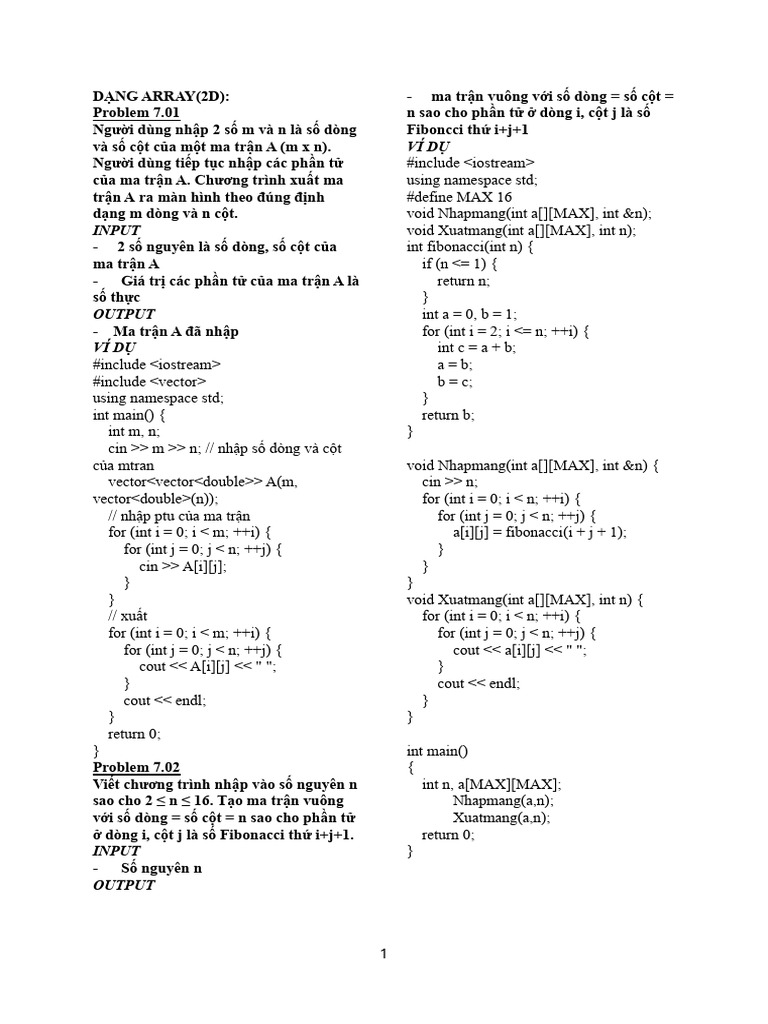 D NG 5 Array 2D | PDF