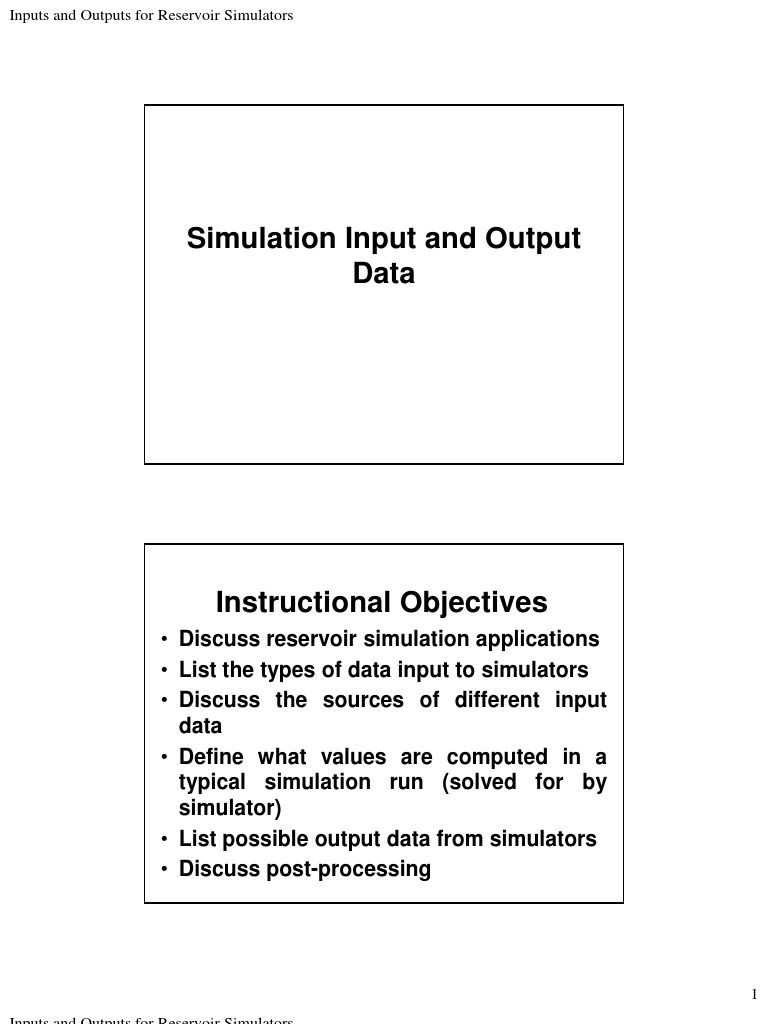 01 - Summary of Input and Output | PDF | Petroleum Reservoir | Computer ...